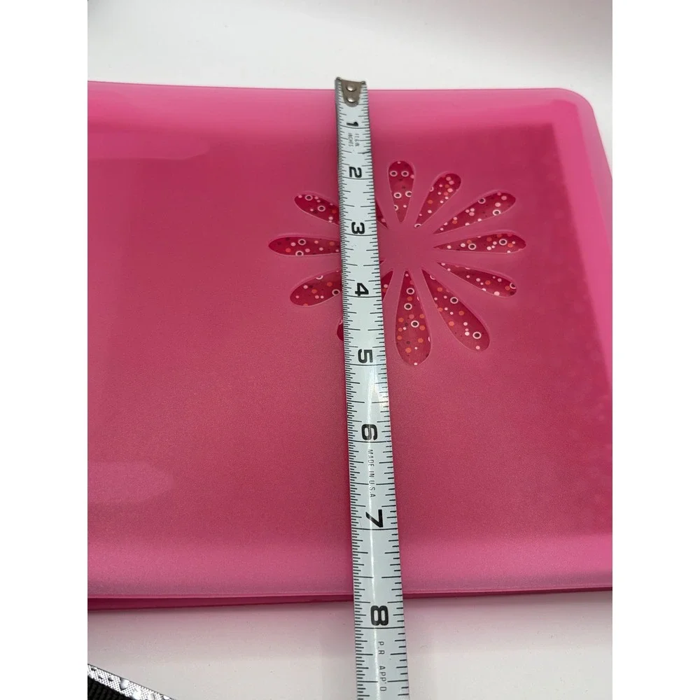 Creative Memories Pink Daisy 8x8 Scrapbook Album Translucent Cover Pink Red